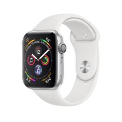 Apple Watch series 4 44mm Silver Aluminum Case with White Sport Band