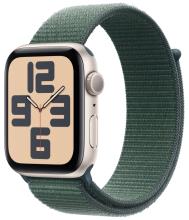 Умные часы Apple Watch SE 44mm (2024) Starlight Aluminum Case with Lake Green Sport Loop