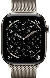 Apple Watch Series 11 46mm Natural Titanium Case with Milanese Loop Natural
