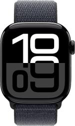 Apple Watch Series 10 42mm Jet Black Aluminum Case with Sport Loop, Ink