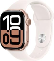 Apple Watch Series 10 42mm Rose Gold Aluminum Case with Sport Band, Light Blush