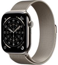 Apple Watch Series 11 46mm Natural Titanium Case with Milanese Loop Natural