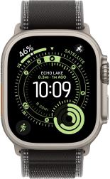 Apple Watch Ultra 3 (2025) 49mm Natural Titanium Case with Black/Charcoal Trail Loop (M/L)