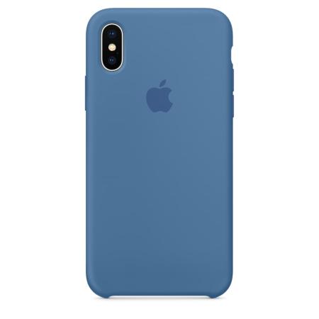 Силиконовый чехол для iPhone X, цвет «синий деним»