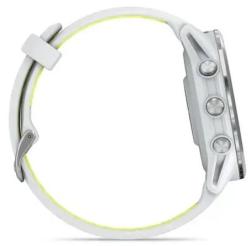 Смарт-часы Garmin Forerunner 970 с серебристым безелем и желто-белым ремешком (010-02969-01)