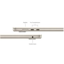 Ноутбук Apple MacBook Air 15 (M3, 8C CPU/10C GPU, 2024), 8 ГБ, 256 ГБ SSD, Starlight (сияющая звезда) (MRYR3)