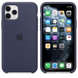 Силиконовый чехол для iPhone 11 Pro, тёмно-синий