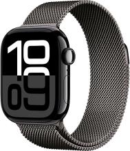 Apple Watch Series 10 42mm Jet Black Titanium Case with Milanese Loop, Slate