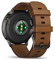 Умные часы Garmin Venu 4 45mm Slate with Black Silicone Band and Brown Leather Band (010-03014-03)