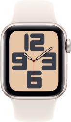 Умные часы Apple Watch SE 40mm (2024) Starlight Aluminum Case with Sport Band Starlight (MXEF3/MXEG3)